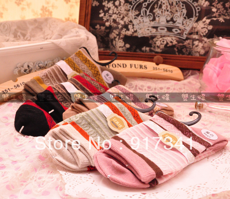 Free shipping 2013 new top Sock Slippers for women Ladies socks many style beautiful 10pcs cotton print high quality brand