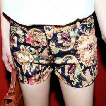 FREE SHIPPING!2013 NEW TRIBAL Vintage Style Floral Printed Shorts Hot Pants 0180#