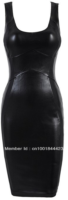 free shipping 2013 Newest design leather bandage dress ,sexy dress for lady