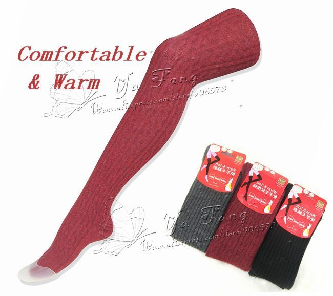 [ free shipping ] 2013 newest style high quality wool keep warm women stocking , ladies stocking