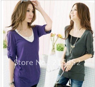 Free Shipping  2013 news Knitwear v-neck sweater coat render unlined upper garment  women's pullovers E1337