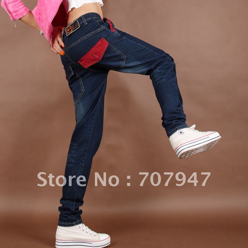 Free shipping 2013 plus size pants women jeans denim trousers Casual harem jeans woman loose baggy jeans Wholesale Wholesale
