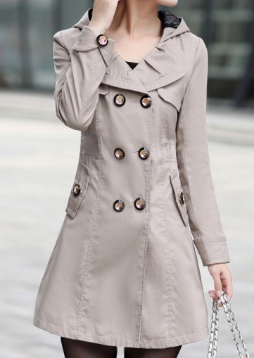 Free shipping 2013 Popular front characteristic long new lady Lace Cap double-breasted self-cultivation fashion coat WL035