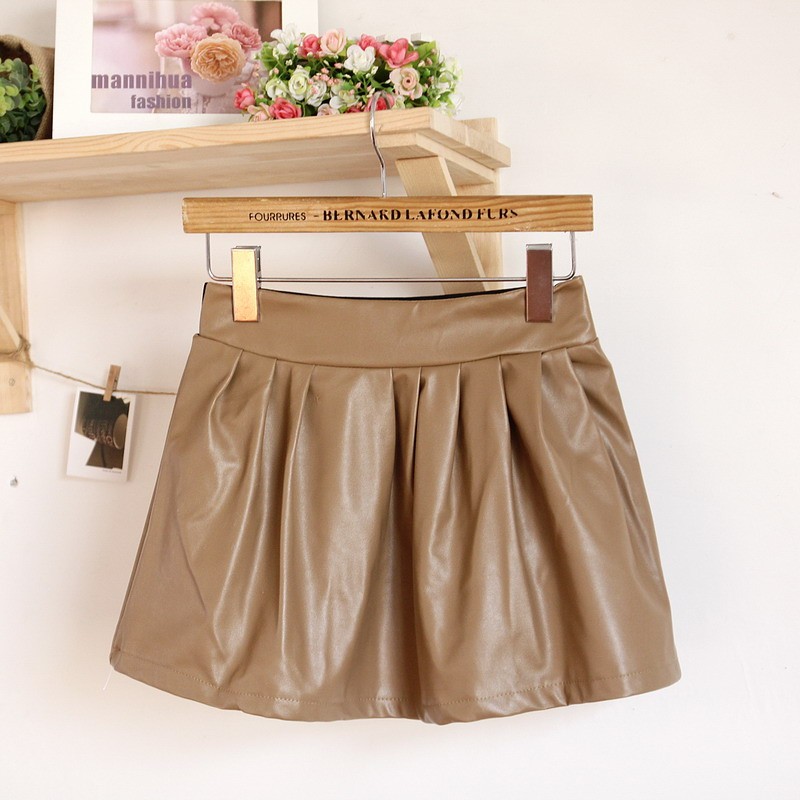 FREE SHIPPING !! 2013 spring all-match leather skirt female basic skirt bust skirt plus velvet PU pleated short skirt