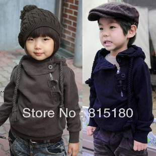 Free shipping 2013 spring and autumn Male boy jacket girl coat q button zipper sweatshirt fashion cute children clothing