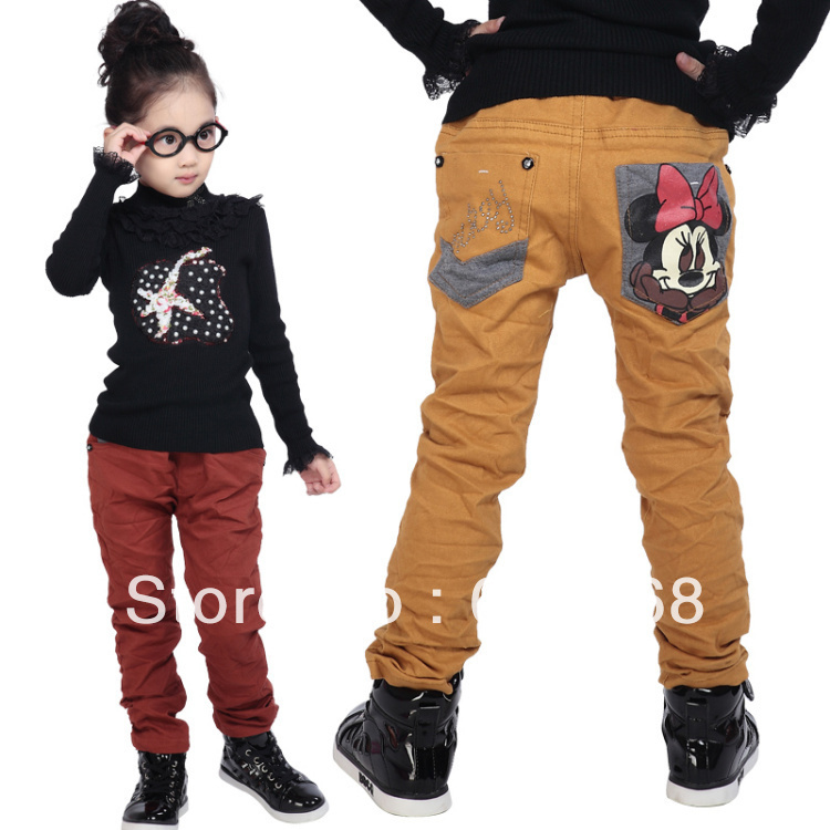 Free shipping  2013 spring and autumn medium-large female child  jeans