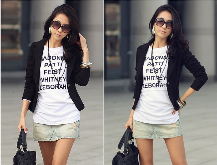 Free shipping 2013 spring and autumn NEW Korean elegant fashion design long sleeve ladies slim jacket coat/ladies blazer