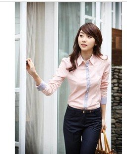 Free Shipping  2013 Spring and Autumn the new Women 's casual and simple long-sleeved shirt