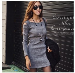 Free shipping 2013 Spring And Summer Women Fashion Personalized Placketing Thread one-piece dress-A04