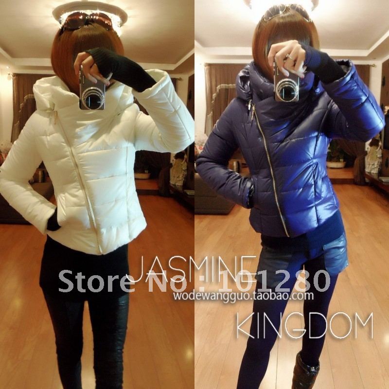 FREE SHIPPING 2013 spring autumn winter slim with a hood  jacket short design cotton-padded parkas fashion ladies coat outerwear