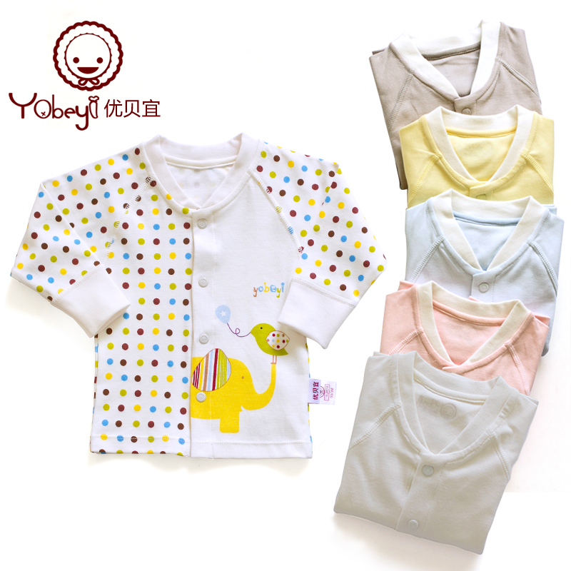 Free shipping 2013 spring baby 100% cotton underwear baby solid color stand collar ecgii top long johns 5205