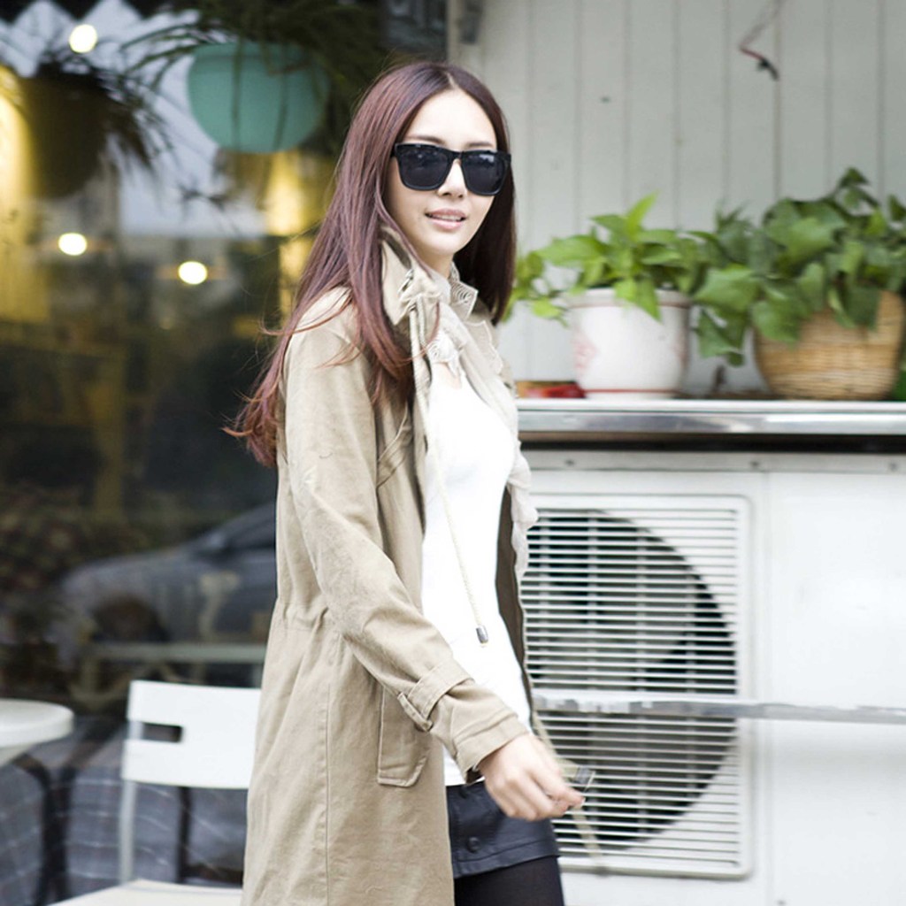 Free Shipping 2013 Spring    casual medium-long loose plus size trench clothes outerwear