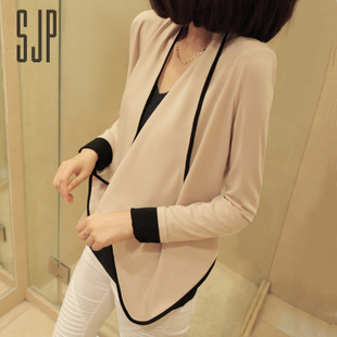 Free Shipping 2013 Spring   fashion all-match pad shoulder width short design casual fashion long-sleeve short jacket female