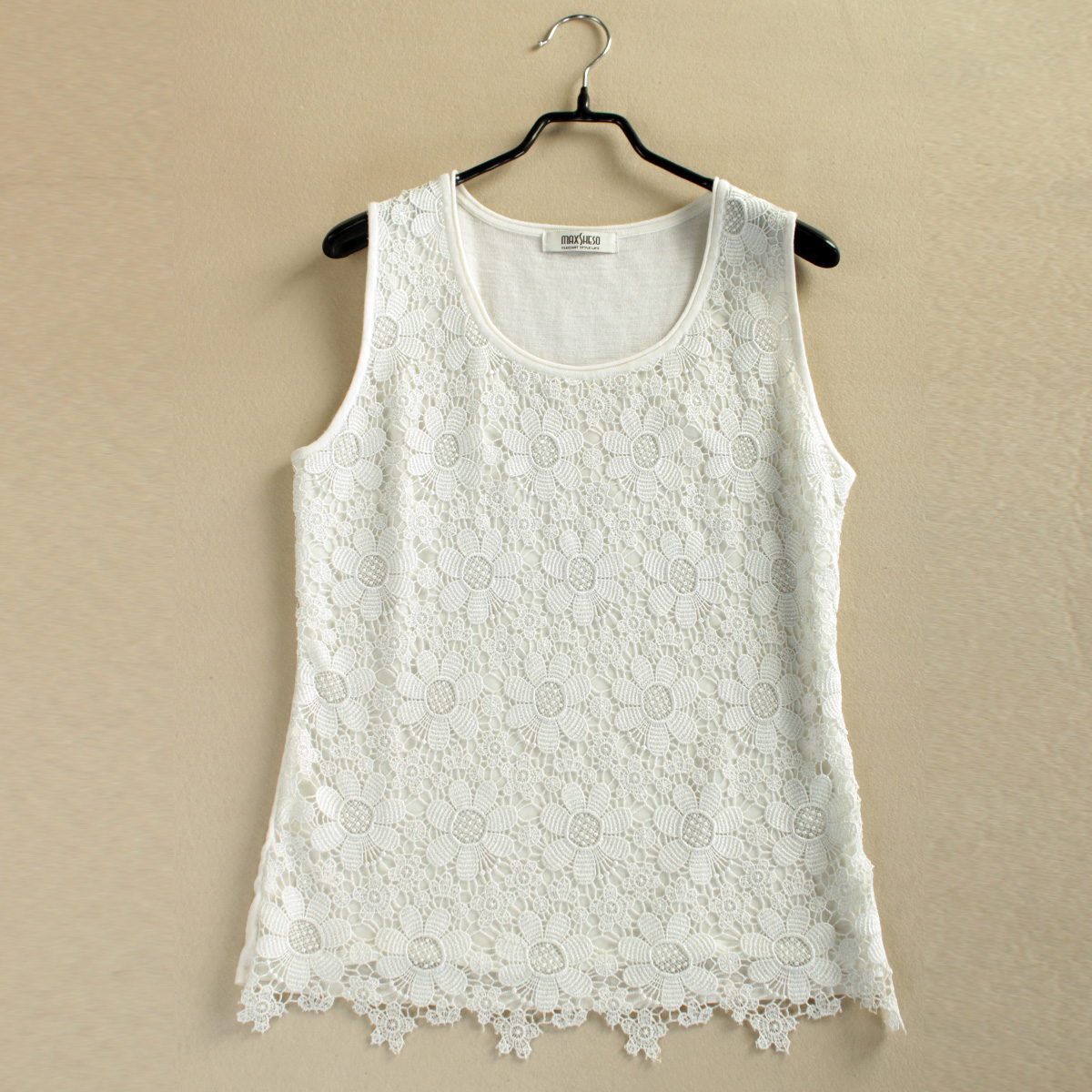 Free shipping 2013 spring lace basic vest basic spaghetti strap cutout vest lining net fabric long design