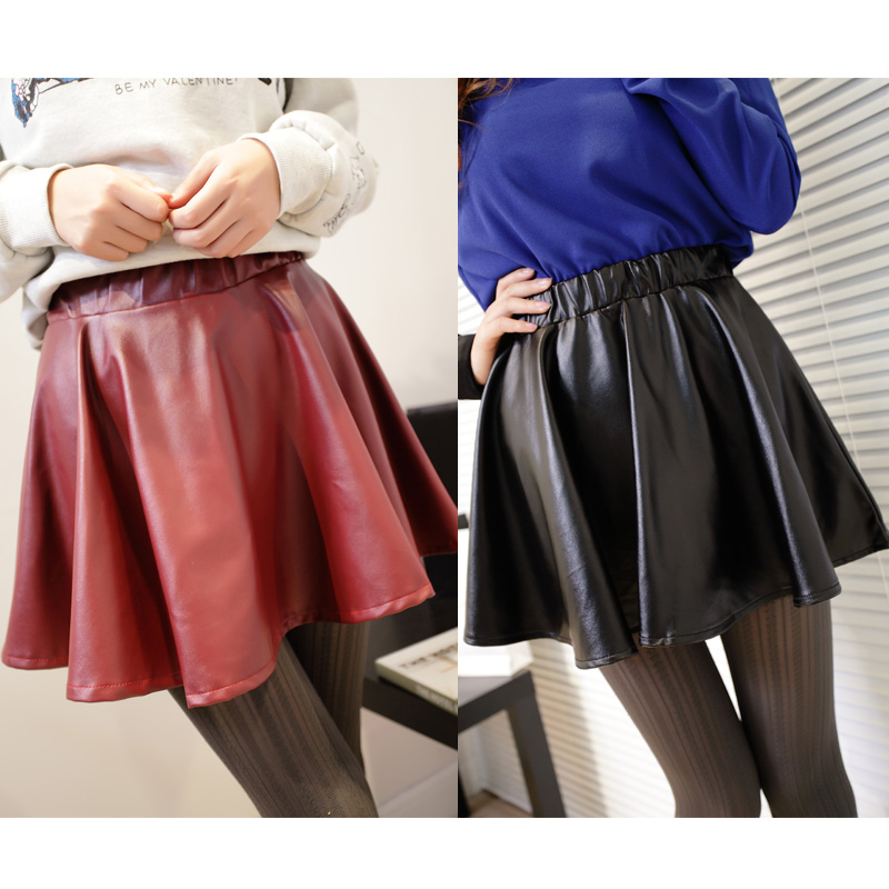 Free shipping - 2013 spring new arrival fashion leopard print a-line skirt small leather skirt short skirt bust skirt b71
