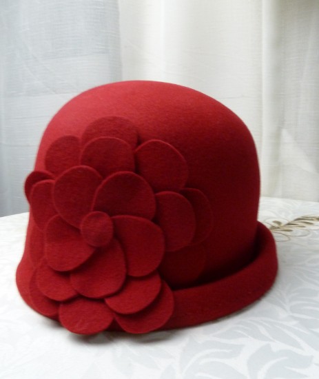 Free Shipping 2013 spring new arrival hat vintage fedoras pure woolen women's exquisite flower hat