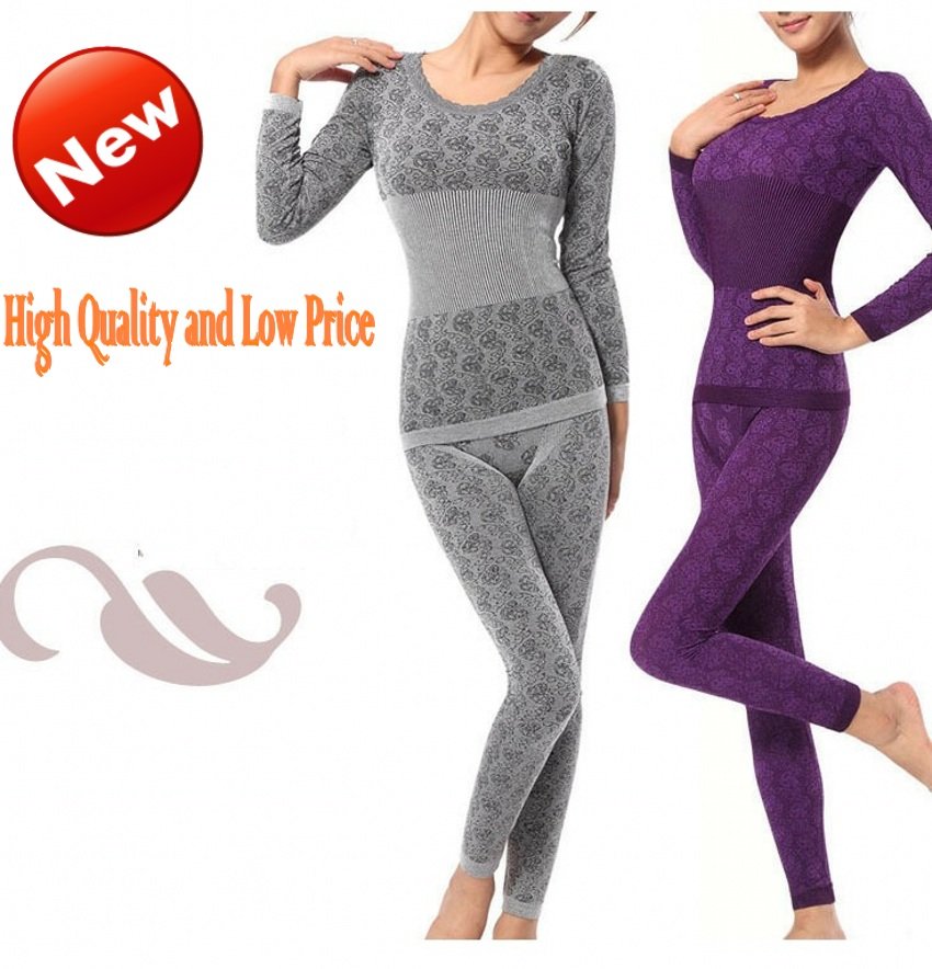 Free Shipping 2013 Spring New Arrival Women's Thermal Underwear , Cotton + Modal + Spandex  Body Shaped Long Johns For Women