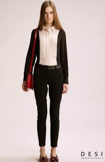 free shipping 2013 spring new fashion wild lapel stitching cardigan the hit color shirt blouses ft270