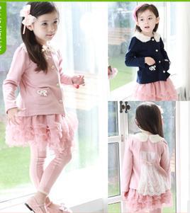 Free shipping  2013 Spring  New lace patchwork  cardigans  children clothing   jacket  outwear   baby wear  1#1520