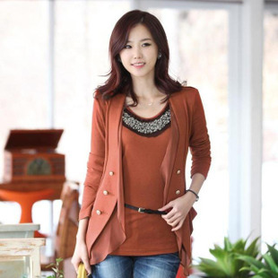 Free Shipping 2013 Spring NEW Women's   arrival  ruffle  long-sleeve coat fashion all-match slim outerwear female