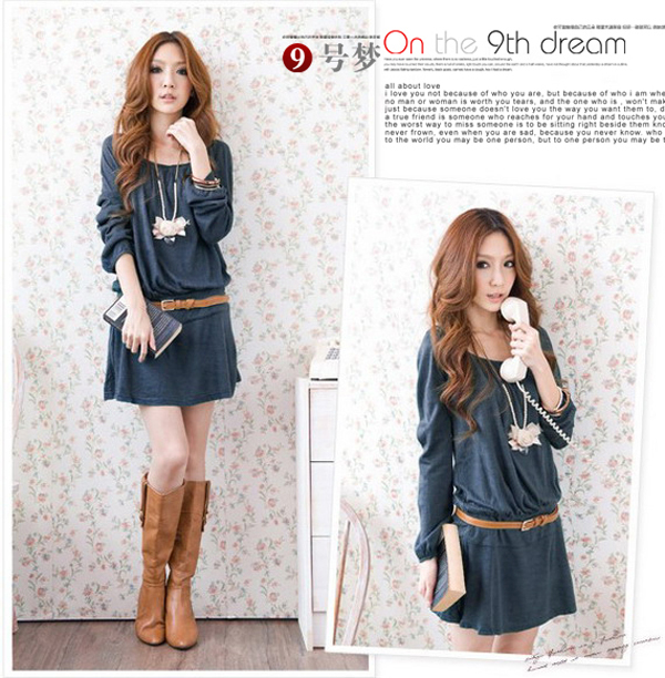 Free shipping 2013 spring New women's cute soild dress with belts/ladies' brief skirts /4 colors/121226-7