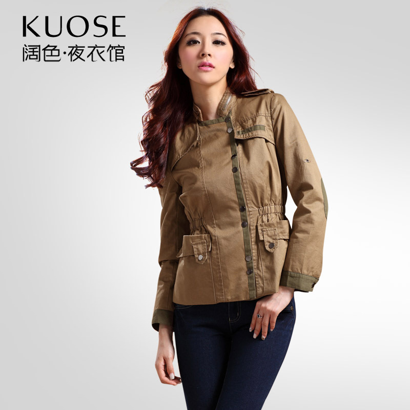 Free Shipping 2013 Spring NEW Women's   elegant casual stand collar long-sleeve outerwear