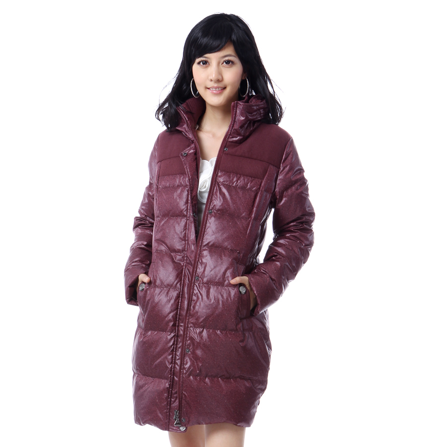 Free Shipping 2013 Spring NEW Women's Fashion   winter    colorant match  medium-long down coat clothes female ld25100