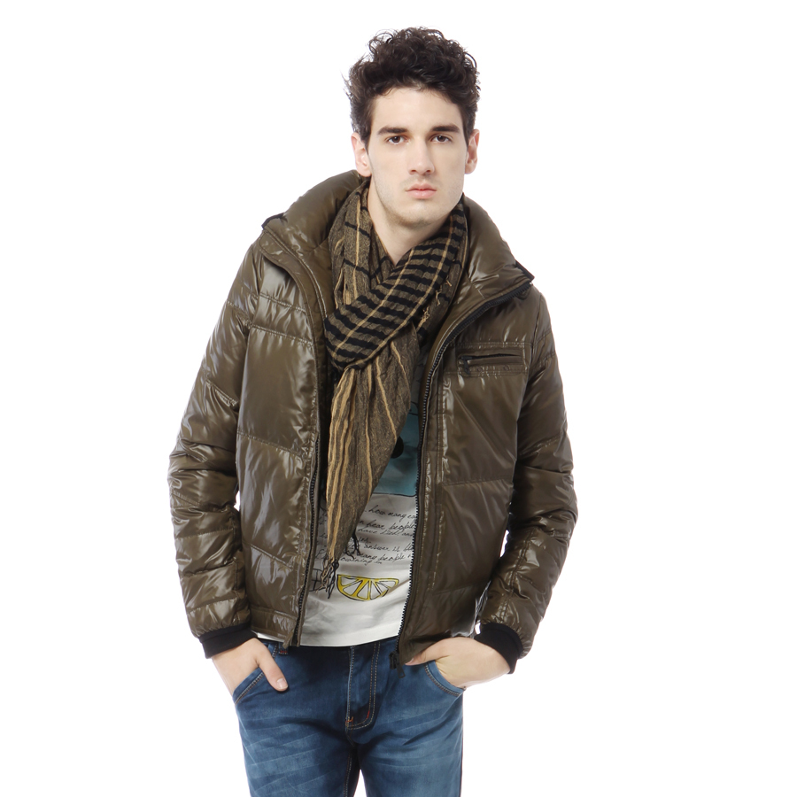 Free Shipping 2013 Spring NEW Women's    W.ZXS  clothing faux leather casual design short down coat male yn29580 jacket