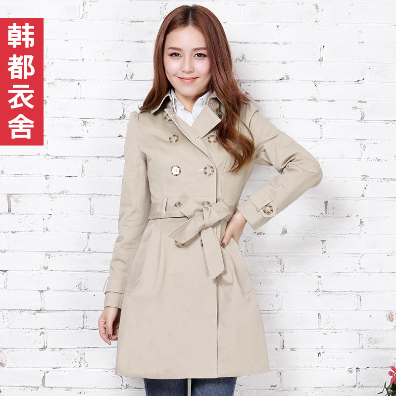 Free Shipping 2013 Spring NEW Women's W.ZXS   puff sleeve solid color slim trench