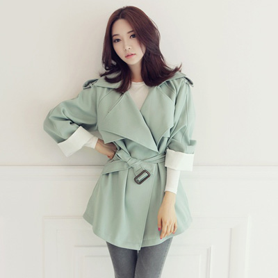 Free Shipping 2013 spring noble elegant belt slim waist trench outerwear LDX