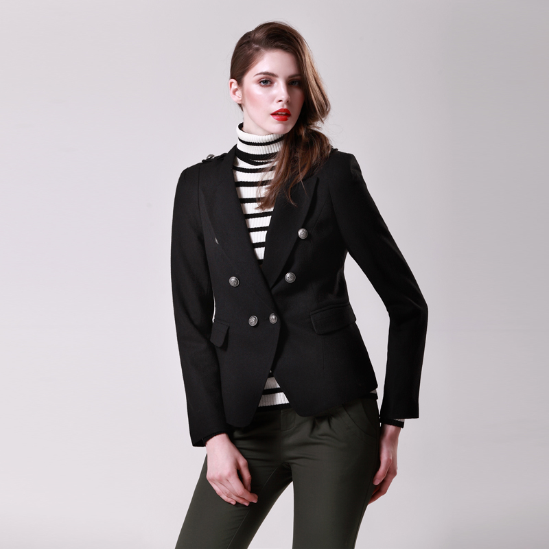 Free Shipping 2013 Spring Ol slim epaulette woolen short jacket female j23266