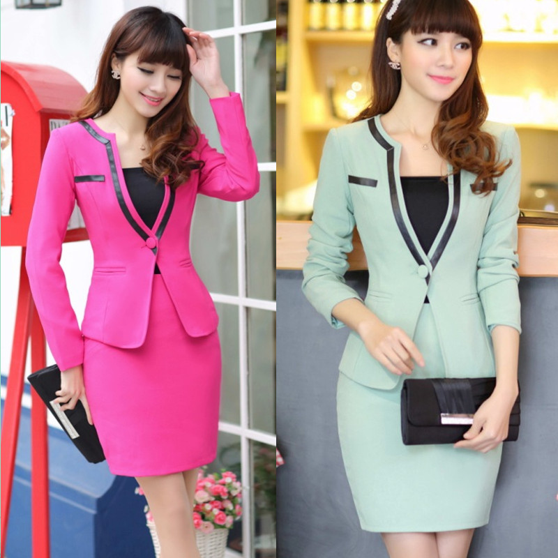 Free shipping 2013 spring ol work wear set slim elegant work wear sets skirt piece set female