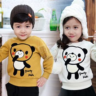 free shipping 2013 spring panda of paragraph boys clothing girls clothing baby fleece sweatshirt wt-0962