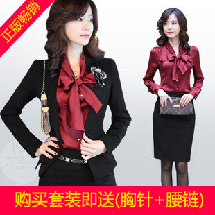 Free shipping 2013 spring professional set women's fashion ol professional skirt suit formal work wear