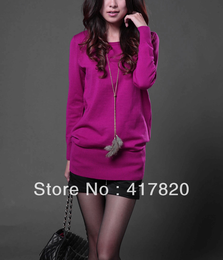 Free shipping!!!2013 Spring sexy loose solid women bottoming shirt sweater dresses