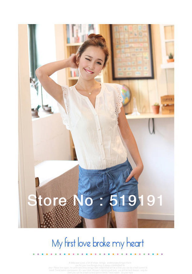 Free shipping 2013  spring summer denim patchwork  jumpsuits overall,women shorts,women jumpsuits SIZE M,L XL
