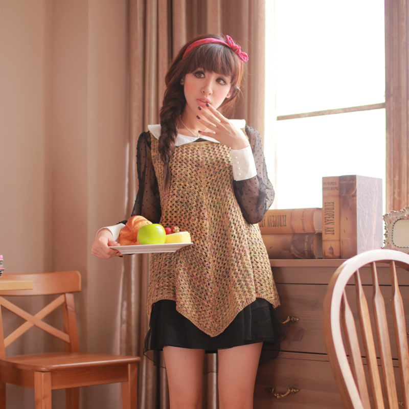 Free Shipping 2013 spring sweet liner soft yarn sleeveless vest cutout sweater women's Wholesale price
