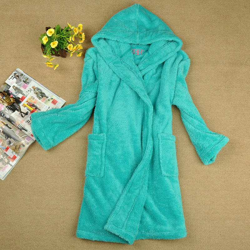 Free Shipping 2013 spring Women coral fleece thermal robe bathrobes plus size 43-33f