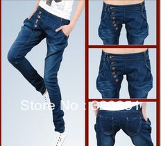 free shipping 2013 Spring Women Jeans oblique breasted Harlan jeans a665 of