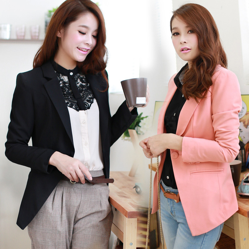 Free shipping 2013 Spring Women's Dress Coat Long sleeve single breasted Casual Suit Jacket
