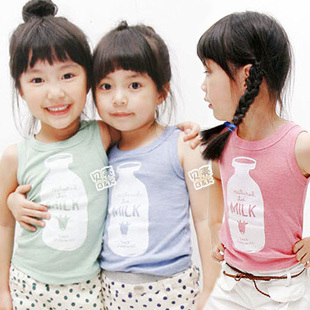 free shipping 2013 summer bottle boys clothing girls clothing baby vest tx-0322