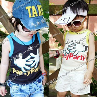 free shipping 2013 summer boys clothing girls clothing baby vest tx-0366