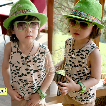 free shipping 2013 summer boys clothing girls clothing baby vest tx-0855