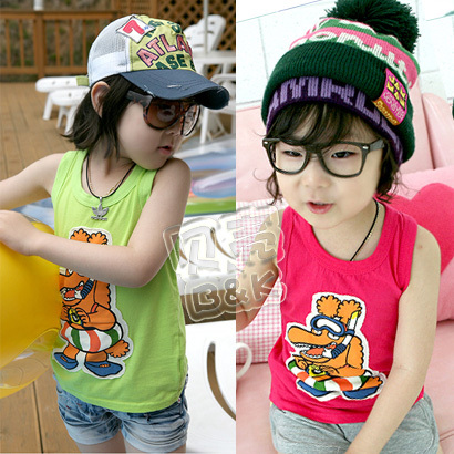 Free Shipping, 2013 summer boys clothing girls clothing baby vest tx-0946