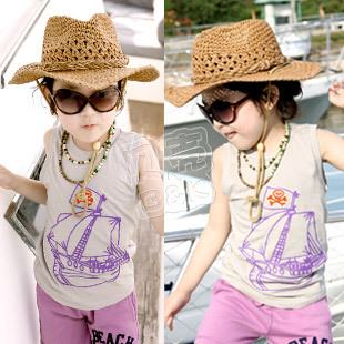 FREE SHIPPING! 2013 summer boys clothing girls clothing baby vest tx-1125