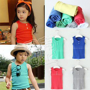 free shipping 2013 summer brief 2 buckle boys clothing girls clothing baby child vest tx-1077