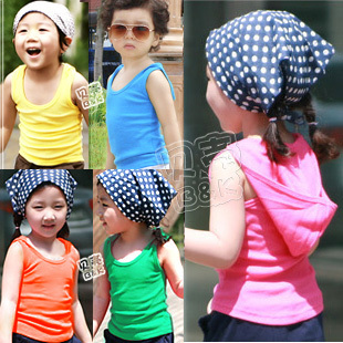 Free Shipping 2013 summer candy all-match boys clothing girls clothing baby with a hood vest tx-1013