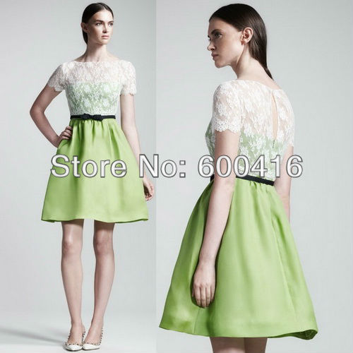 Free Shipping 2013 Summer Celebrity Style Cute Lace Mini  Dress  130124LI01