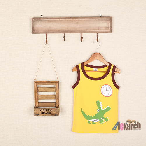 Free shipping 2013 summer girls clothing boys clothing senior 100% cotton block color child vest kr661