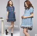 Free shipping ! 2013 summer new skirt of pregnant women pregnant women lactation skirt British wind skirt of  maternity